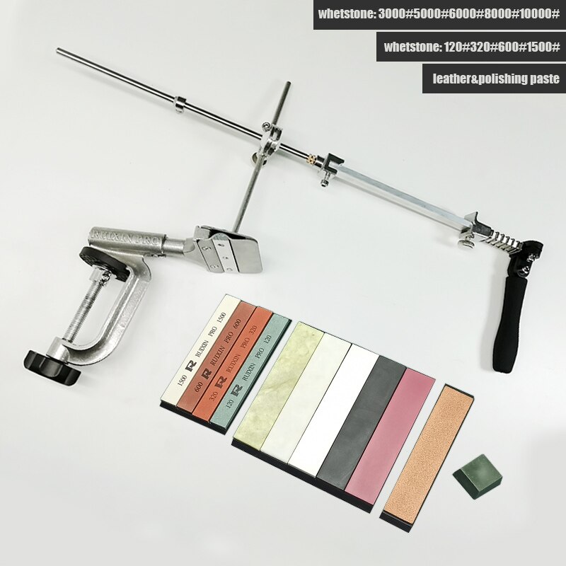 Ruixin pro RX008 Aluminium alloy Knife sharpener system knife sharpener sharpening stones kitchen tools grinding whetstone kit: 4yuan 5p pg