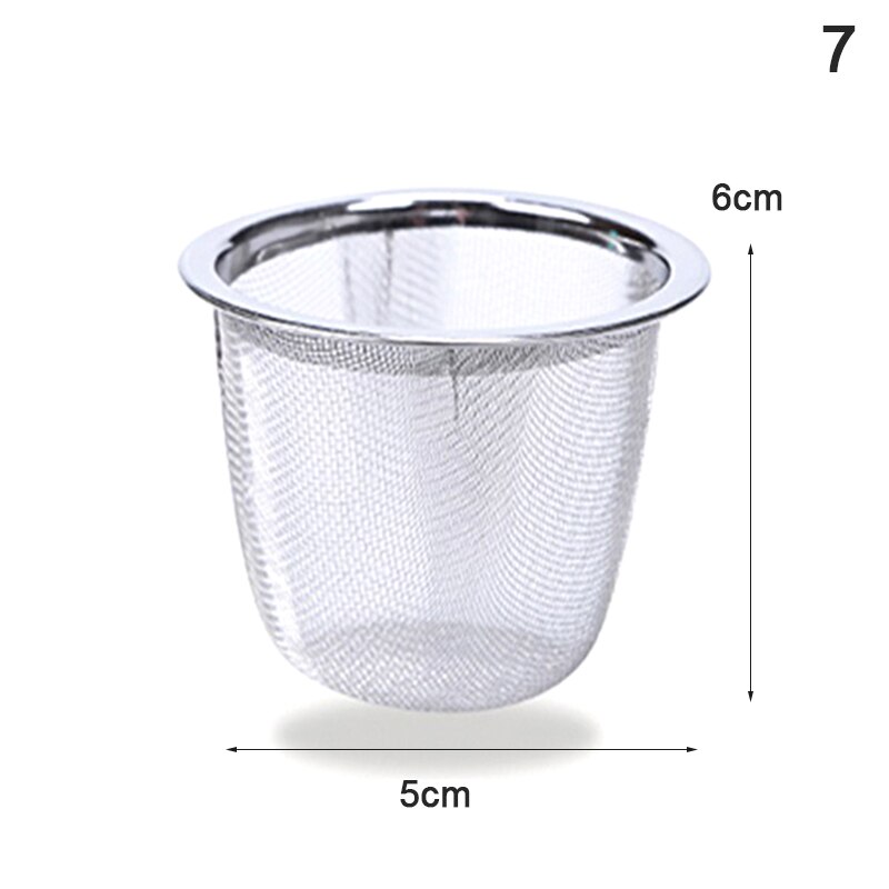 Reusable Stainless Steel Mesh Tea Infuser Strainer Teapot Tea Leaf Spice Filter Drinkware Kitchen Accessories Diameter 5-7.8CM: A7