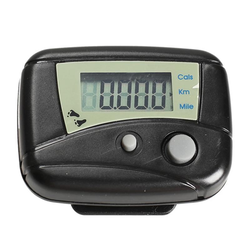 LCD Display Run Step Pedometer Walking Detection Distance Calorie Counter Passometer Black 3 Counting Modes 4.5 x 3.5 x 1.2cm
