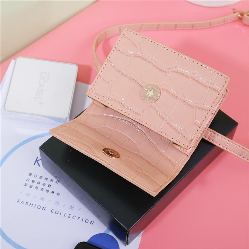 Vrouwen Mini Heuptas Trendy Kunstleer Krokodil Patroon Fanny Pack Met Afneembare Riem