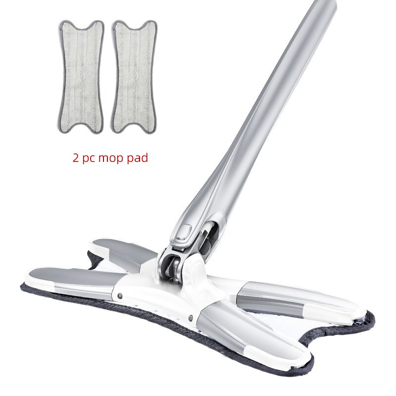 Balai serpillière plat de type X, outil de nettoyage ménager sans les mains, serpillière paresseuse, serpillière à 360 degrés: Bleu