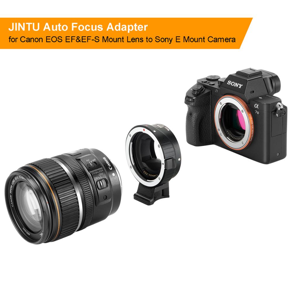 Jintu Elektronische Af Auto Focus Lens Adapter EF-NEX Ii Voor Canon Eos Ef EF-S Lens Sony E Nex A7 a7R A7S A7RII A6500 Camera