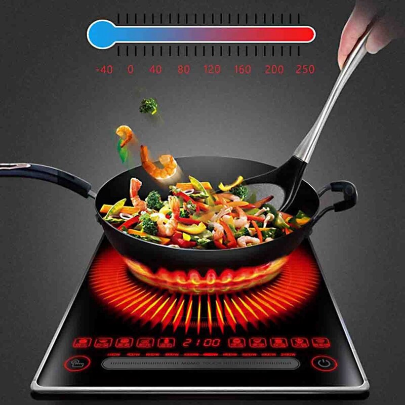 Honglida Premium Silicone Wok Turner BPA Free 600 Fahrenheit Spatula Stainless Steel Handle 14-1/5 Inch for Non Stick