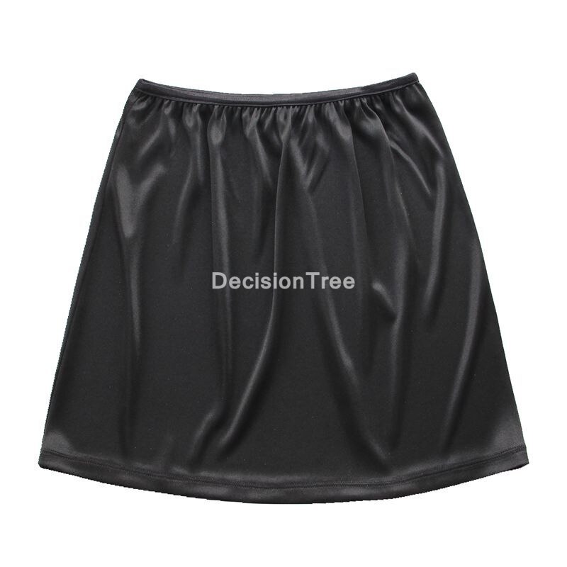 slip dress jupon femme halka underskirt half slips petticoat woman Casual Underskirts Ladies Basic Mini Skirt Underdress: color4 / S