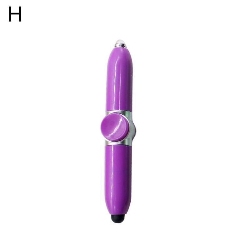 1 Pcs Multifunctionele Gyroscoop Pennen Decompressie Speelgoed Met Gyro Volwassen Pen Speelgoed Stress Licht Spinner Relief Led Balpen fing R7W3: Purple Ordinary