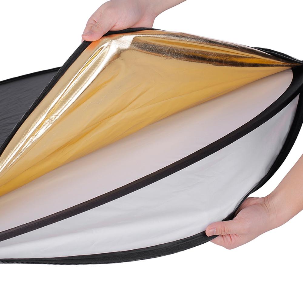 5-en-1 photographie réflecteur réflecteurs de lumière pour photographie Photo réflecteur pliable translucide, argent, or, blanc, noir