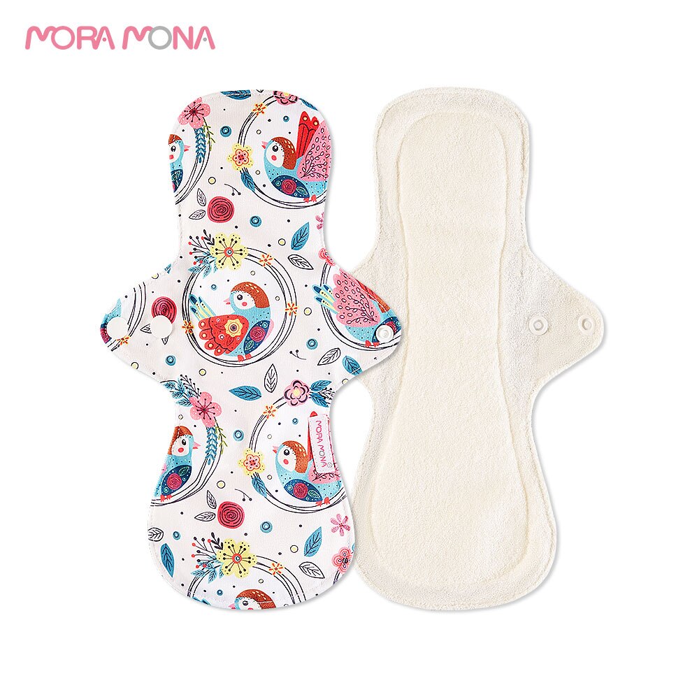 Mora Mona Reusable Menstrual Pad For Heavy Flow Large Size Breathable Women Cloth Pad 5 Pieces