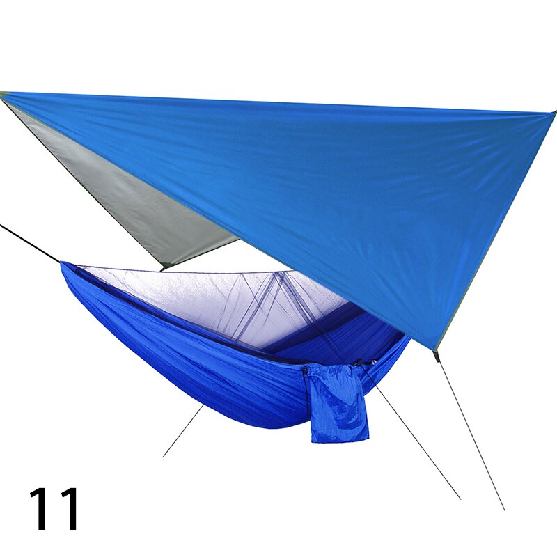 1pcs outdoor camping nylon parachute cloth automatic quick-opening mosquito net hammock canopy set sky tent S7B0983: 11