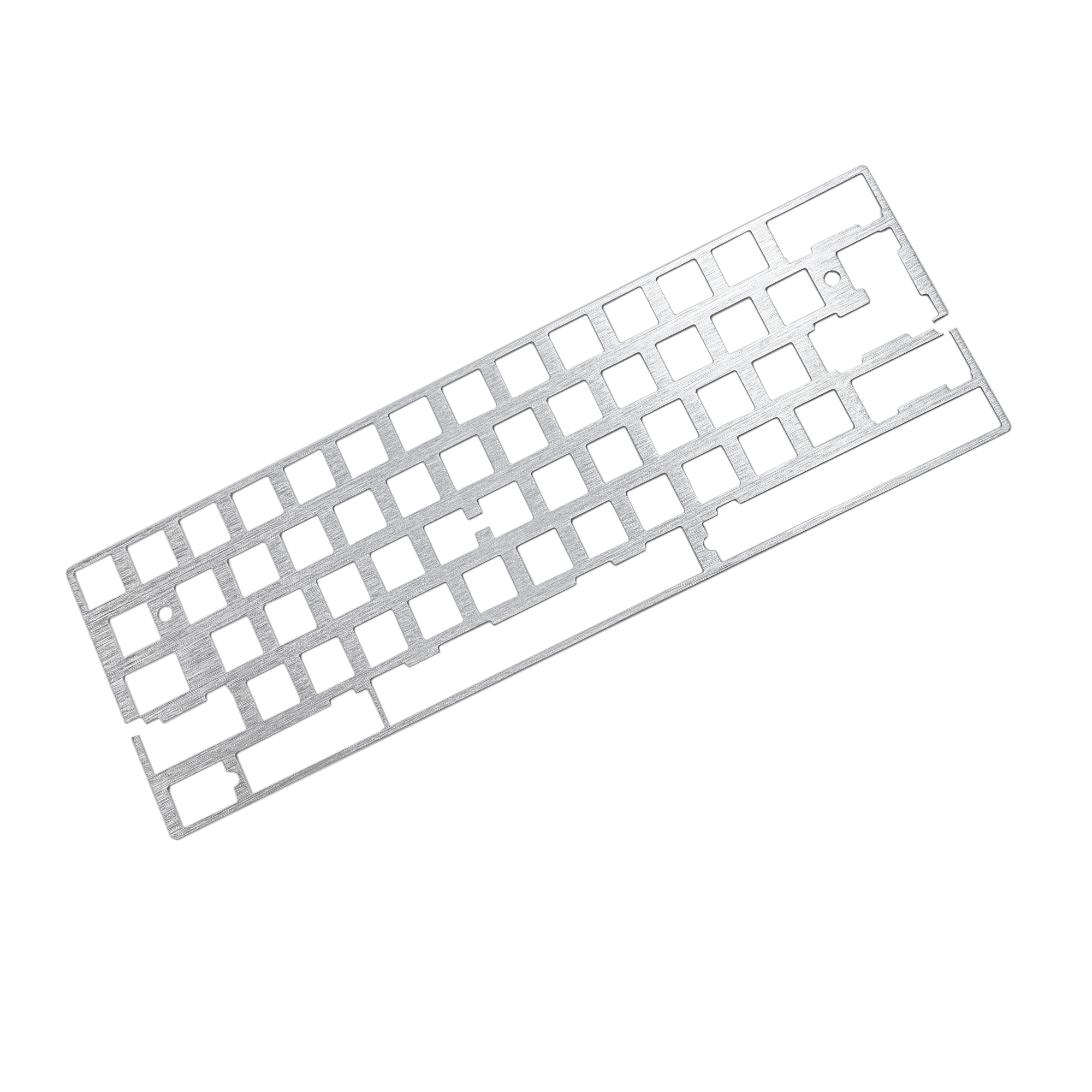 60% 61 64 Minila Universal Aluminum Brass Steel Positioning Board Plate For DZ60 GH60 XD64 Bface YD64MQ DIY Mechanical Keyboard: WHITE