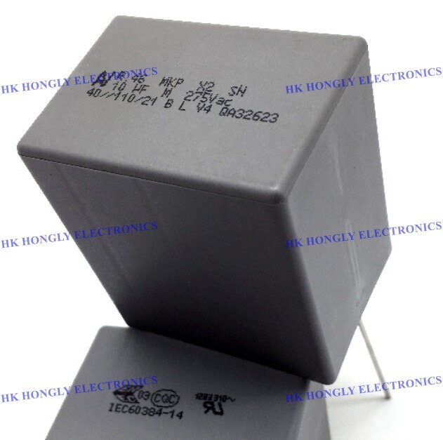 Condensateur à Film r. 46 R46 MKP X2 SH 2.2UF 4.7UF 6.8UF 10UF K M 275VAC 300VAC P = 37.5mm, 5 pièces: 10UF M 275V