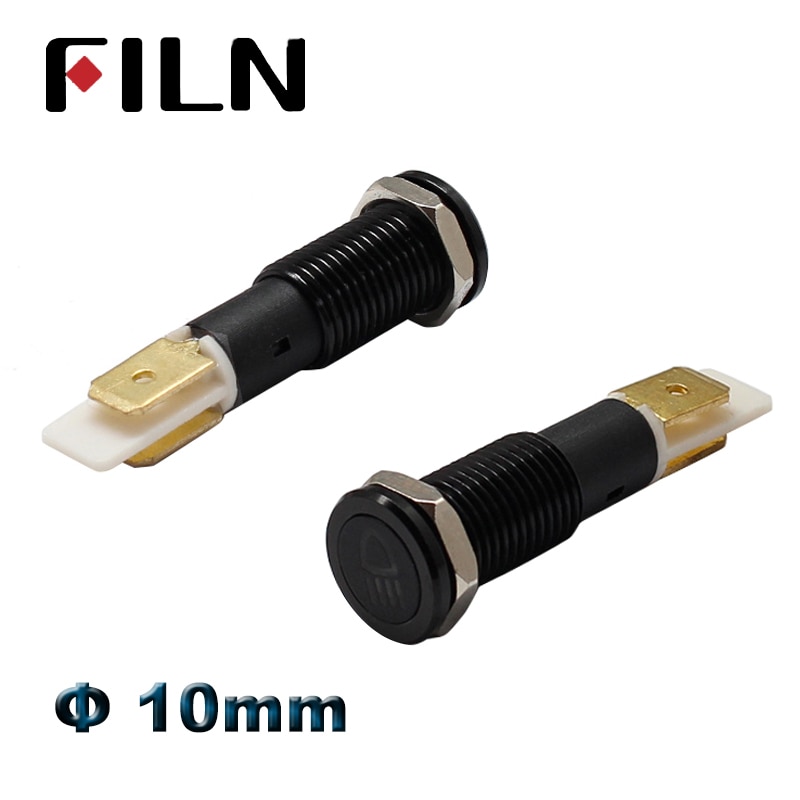 10mm 12v bil dashbord varsellampe 12v 24v rød grønn blå hvit rav ledet pilotlys signallampe vanntett