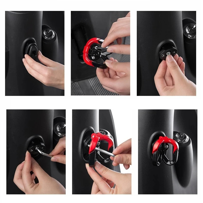 Aluminiumlegering Multifunctionele motorfietsaccessoires Motorhelment Hook Holder Handtas Hook Bagage Boodschappentas Hangers