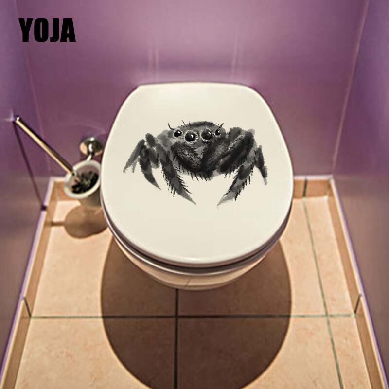 YOJA 22.8X13.7 CM Cartoon Dier Inkt En Water Kleur Insect Haar Spider Muurtattoo Woonkamer Home Decor wc Sticker T5-1215