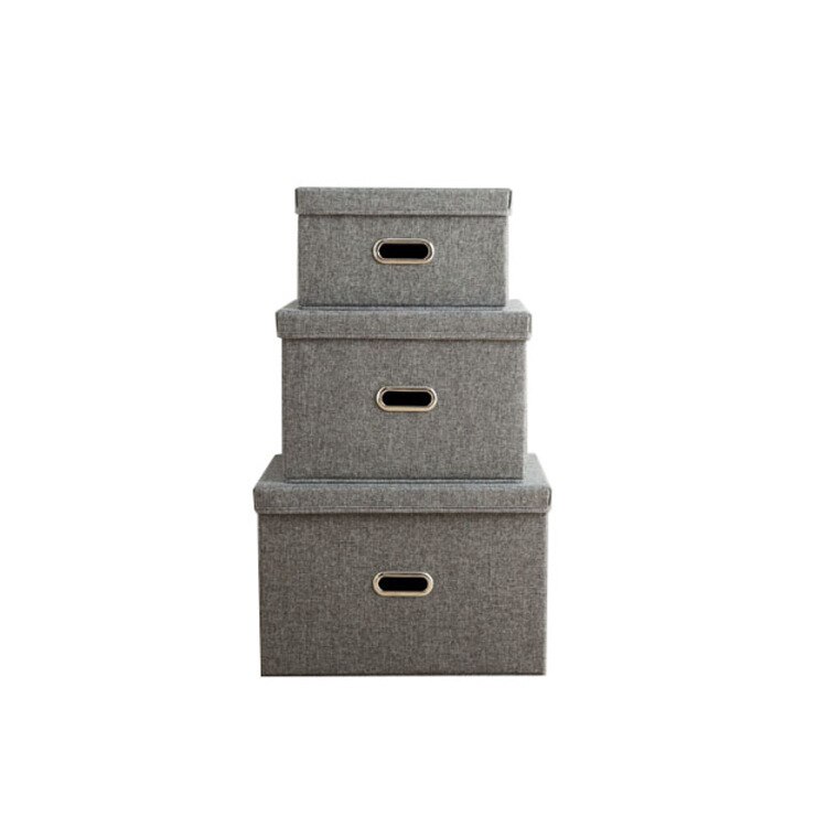 1Pc Opslag Dozen Met Deksels Geen Geur Polyester Stof Duidelijk Opbergmanden Containers Bakken Met Dubbele Cover Organizer 2 size