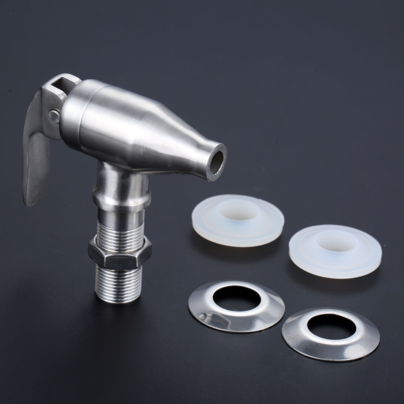 1Pc 16mm Stainless Steel Wine Beer Water Faucet Tap Draft Beer Drinks Beverage Dispenser Spigot Coffee Machine Beer Kegs Faucet