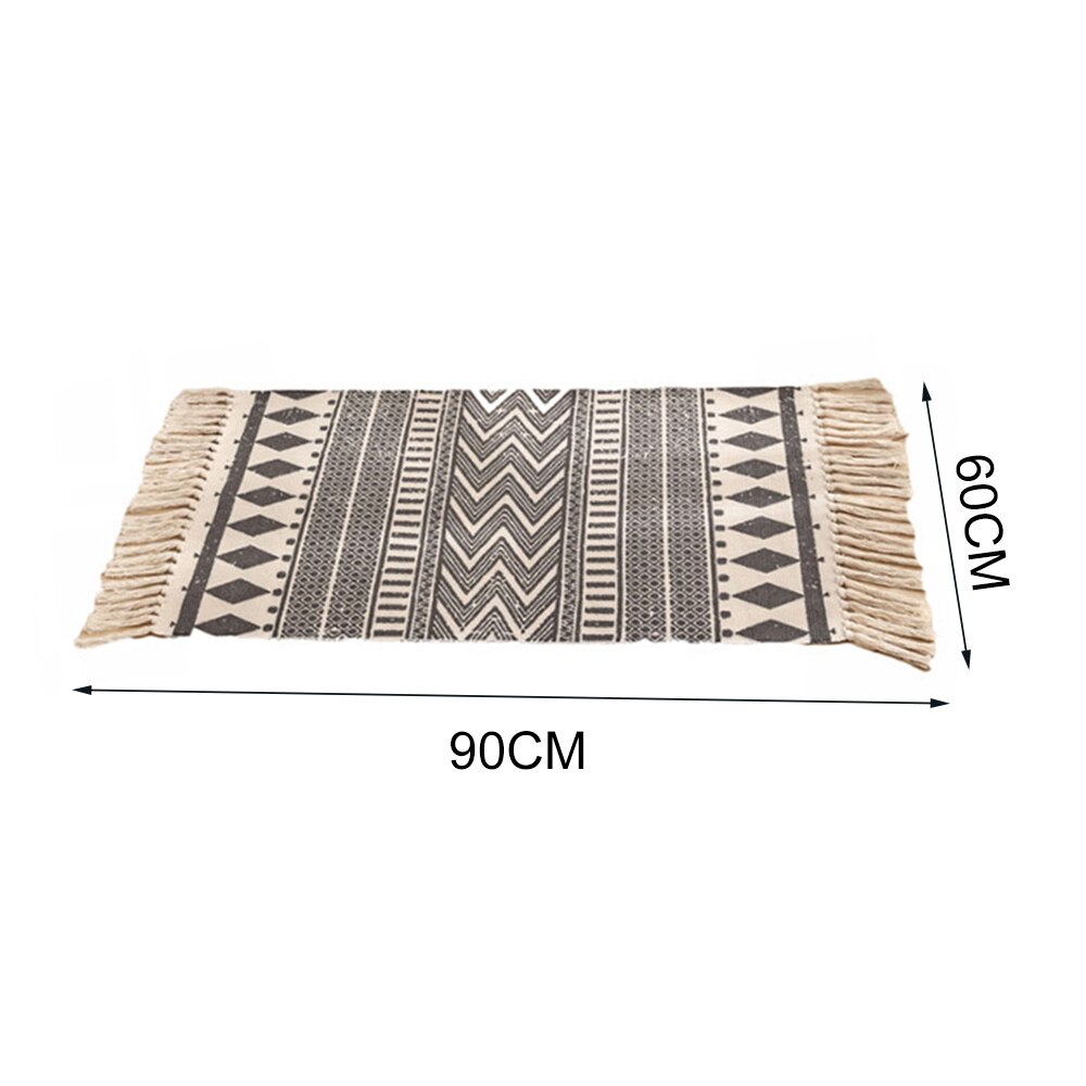 Floor Mat Retro Tapijten Voor Thuis Woonkamer Zachte Wasbare Tassel Home Tapijten Tafelloper Deur Mat Thuis decoratie: 0098