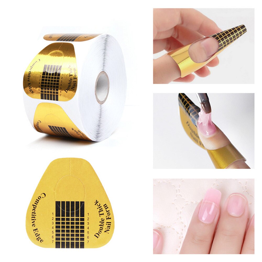 100 Stuks Nail Art Diy Tool Acryl Uv Gel Kit Nail Art Tips Uitbreiding Formulieren Stickers Voor Professionele Nail Of nail Art Leerling