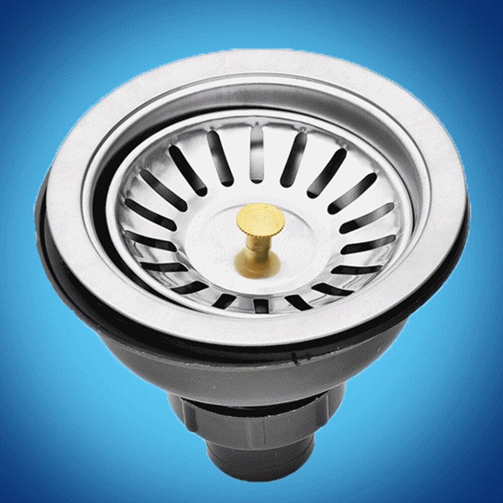 Kitchen Portable Filter Sink Sewer Garbage Disposal Plug Silver