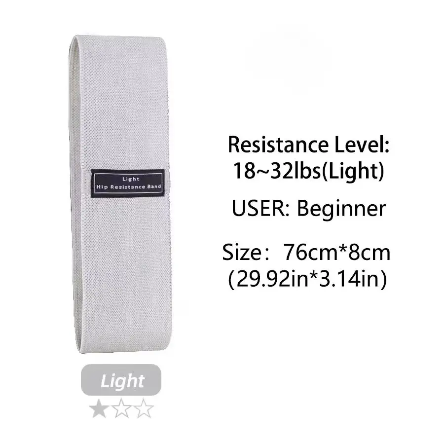 Stofweerstand Heup Booty Bands Glute Dij Elastische trainingsbanden Squat Circle Stretch Fitnessstrips Loops Yoga Gymapparatuur: WHITE