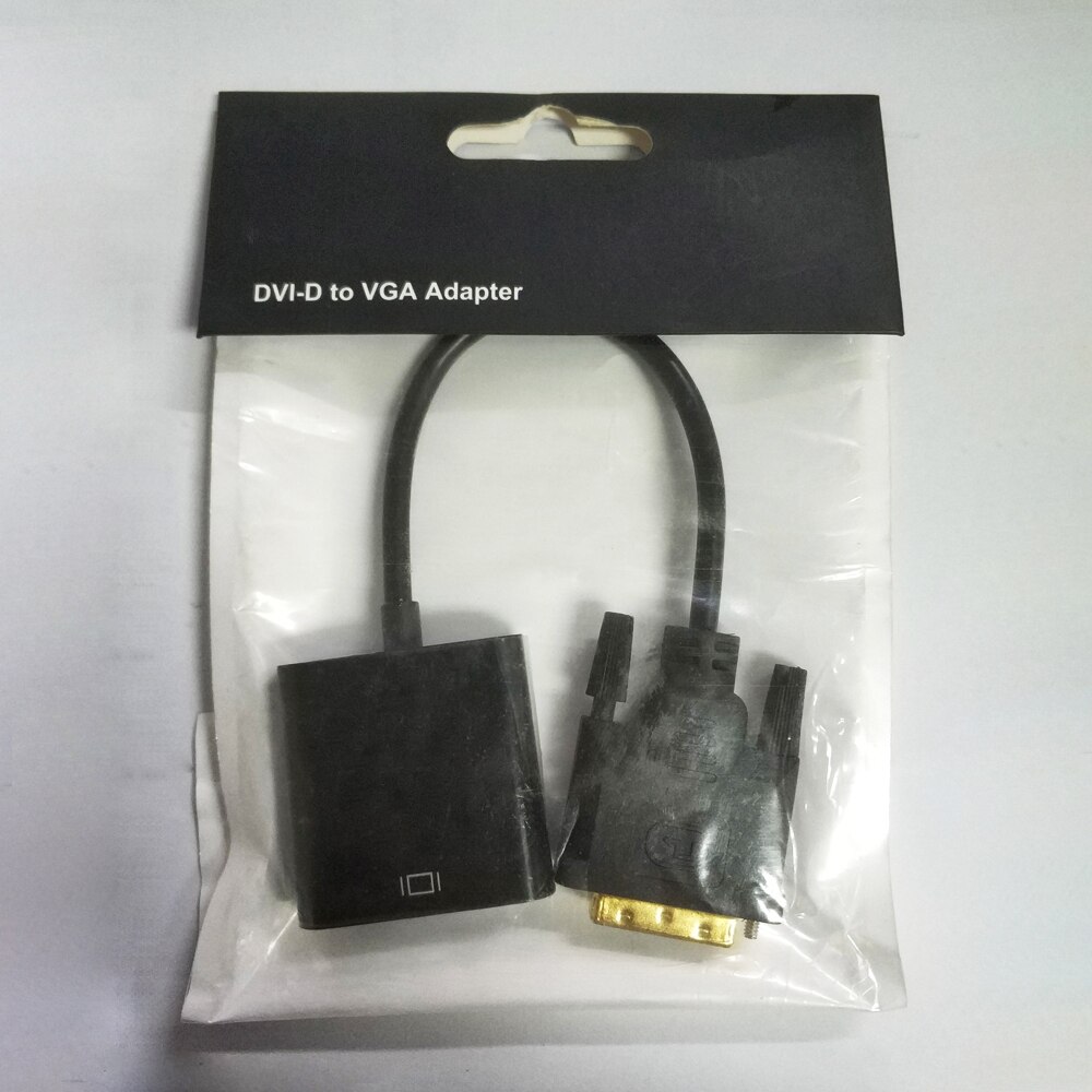 Full hd dvi-d til vga adapter 24+1 for pc datamaskin hdtv monitor projektor skjerm 1080p 25 pins  to 15 pins kabel omformer adapter
