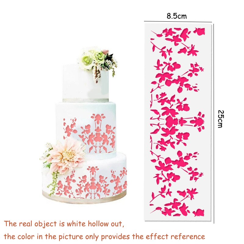 DIY Stil Schokolade Fondant Druck Schablone Hohl Zucker Sieb bilden Hochzeit Kuchen Schablone Rand Dekoration Vorlage Backen Werkzeuge: 75051