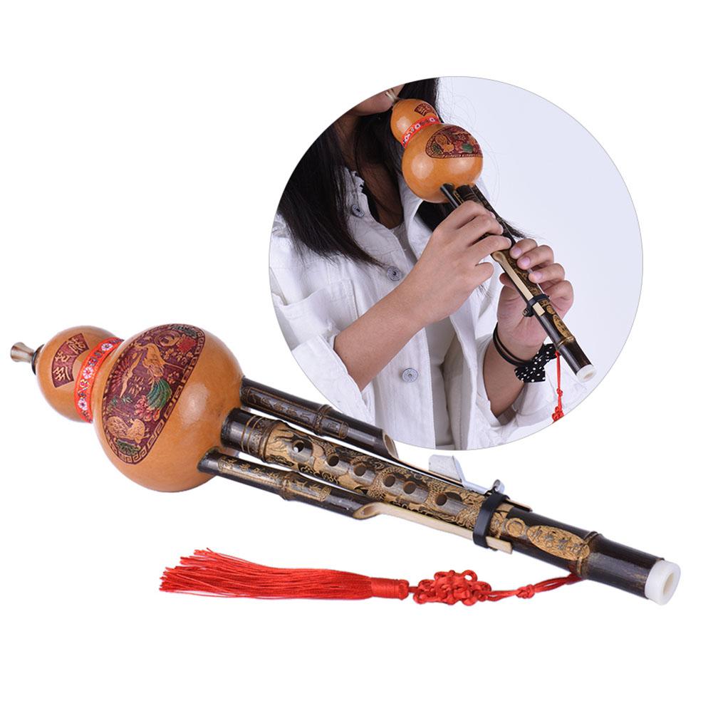 Chinese Handgemaakte Hulusi Kalebas Cucurbit Fluit Etnische Muziekinstrument C Sleutel Bb Tone Voor Beginner Muziek Liefhebbers
