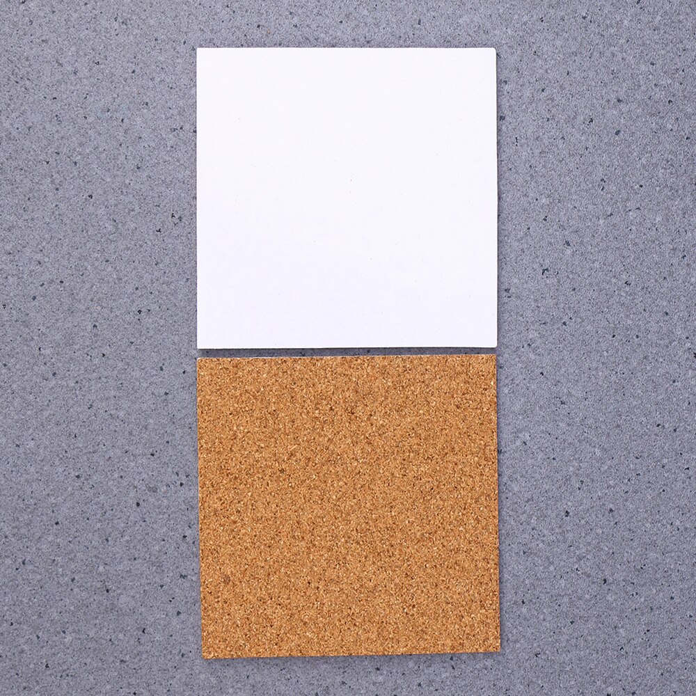 36 st 2mm tjocklek självhäftande korkunderlägg rutor korkmattor korkunderlag för underlägg och diy hantverksmaterial