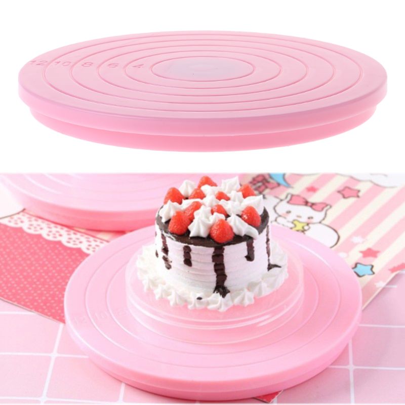 Cake Draaitafel Plastic Anti-Slip Stand Houder Draaien Platform Grootte Schaal Display