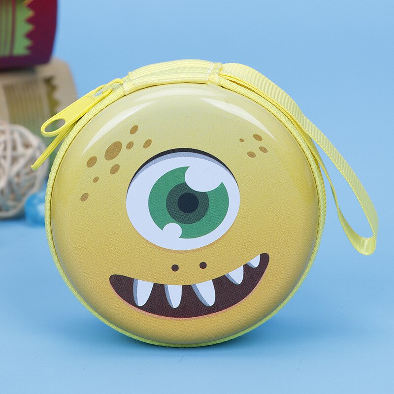 Tamanho: 7*3cm dos desenhos animados crânio olhos rosto moeda bolsas meninas meninos caso chave carteiras crianças fone de ouvido saco moeda sacos