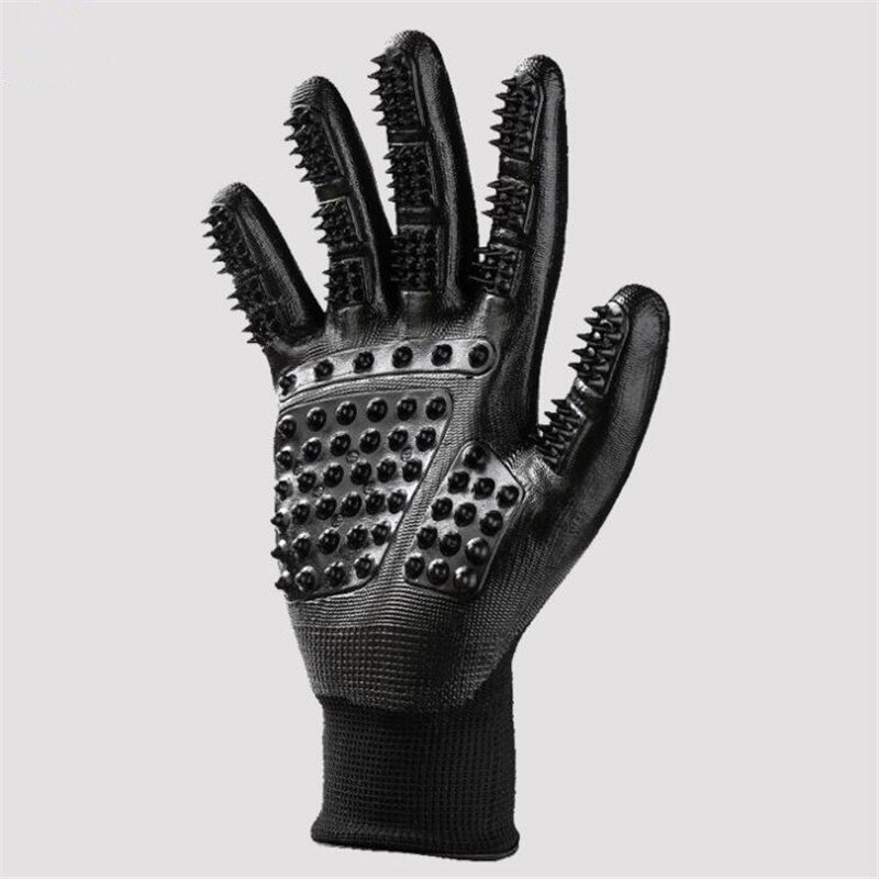 Guantes de goma suave para aseo de mascotas, cepillo de limpieza de pelo para perros, gatos y caballos, peine de masaje para mascotas