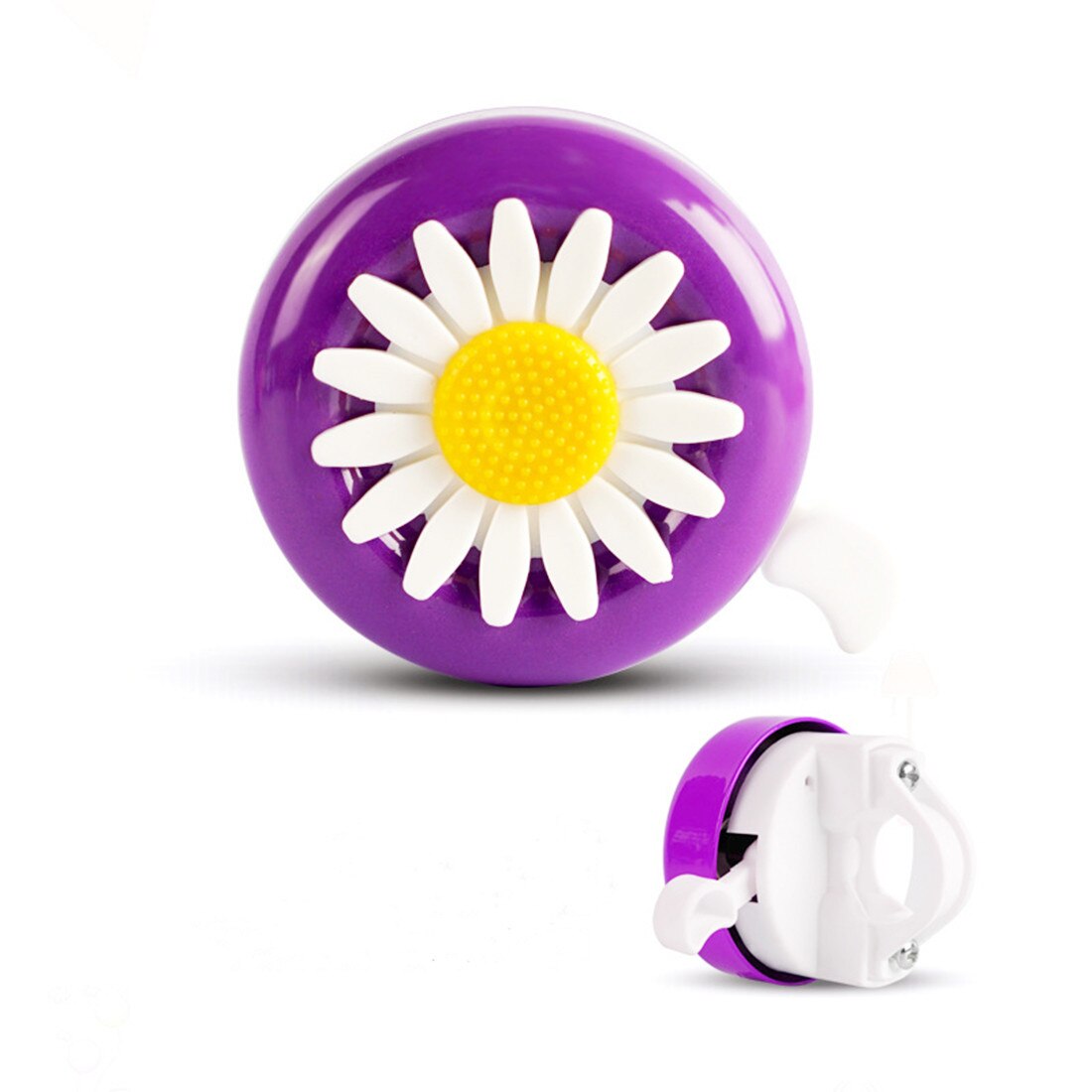 Cyrusher Bicycle Bell Cartoon Super Loud Little Daisy Bell Children's Balance Bike Scooter Riding Mountain Bike Horn: Purple white
