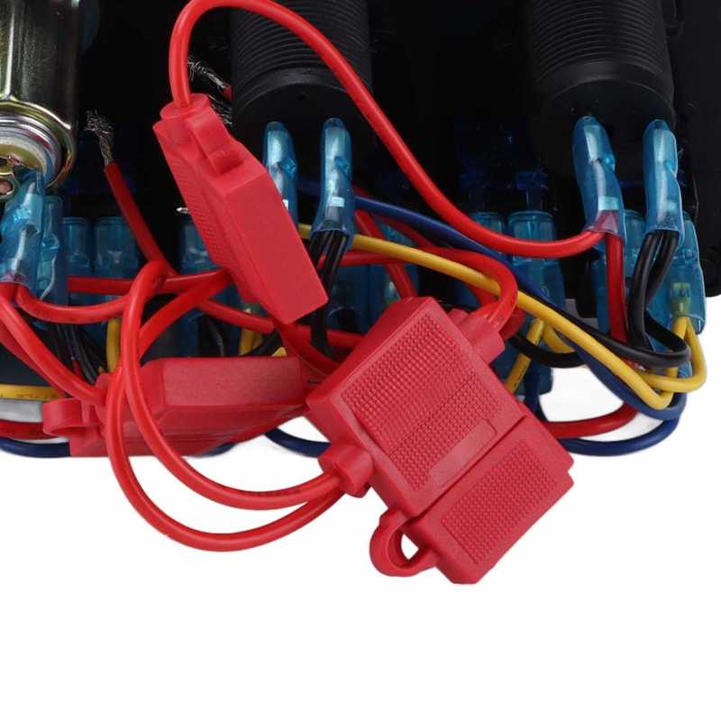 Rocker Switch Panel Zwart 8 Gang Toggle Schakelaar Voor Motor Boot Modificatie