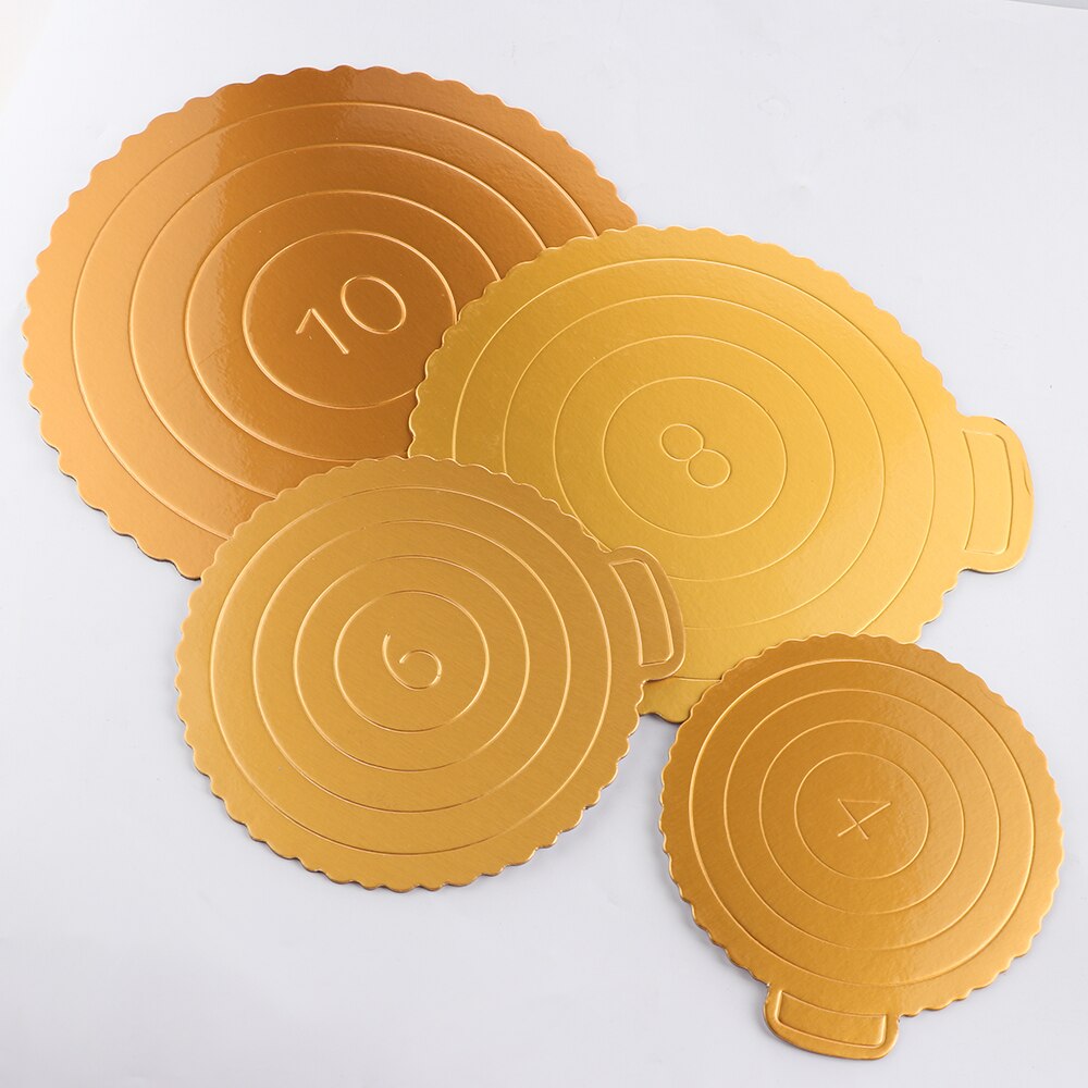 Mousse Cake Boards Gold Paper Cupcake Dessert Display Tray Pastry Baking Mat Cake Decor Tool Kitchen reposteria pasteleria Tool