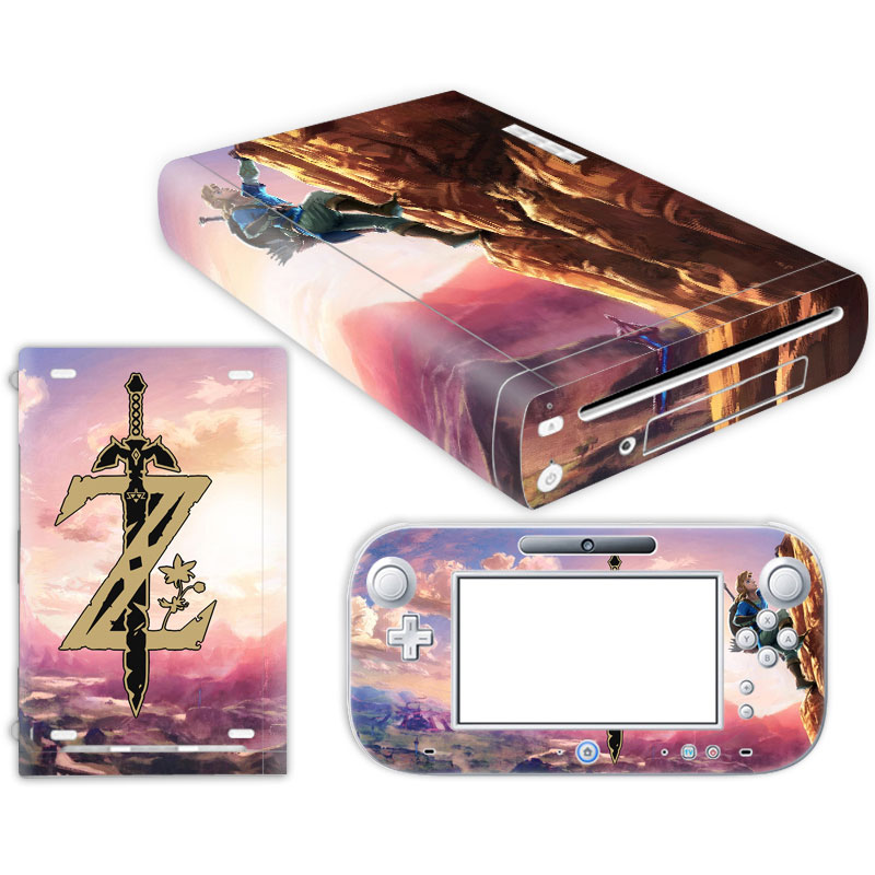 Funda para consola W ii U con controles remotos Skins para pegatina Nintend w ii u para w ii u skin: TN-WiiU-0618