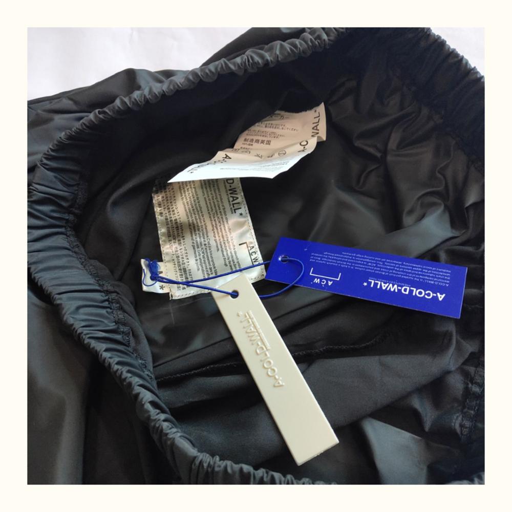 A-COLD WALL Pants High Street Two-layer pocket A-COLD-WALL* Trousers Men Women ACW Jogger Pants Inside Tag