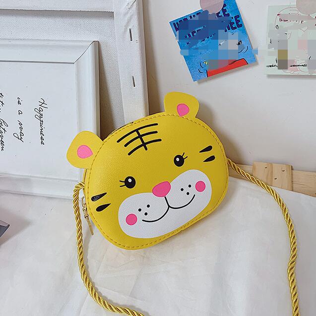 Prinzessin kinder Mini Handtaschen Baby Mädchen PU Leder Kleine Schulter Umhängetaschen Nette Katze Kinder Geldbörse Brieftasche: tiger