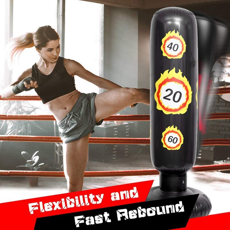 Inflatable Kids Punching Bag Inflatable Punching Bag For Practicing Karate Taekwondo MMA Fitness Kids Adults Boxing Bag