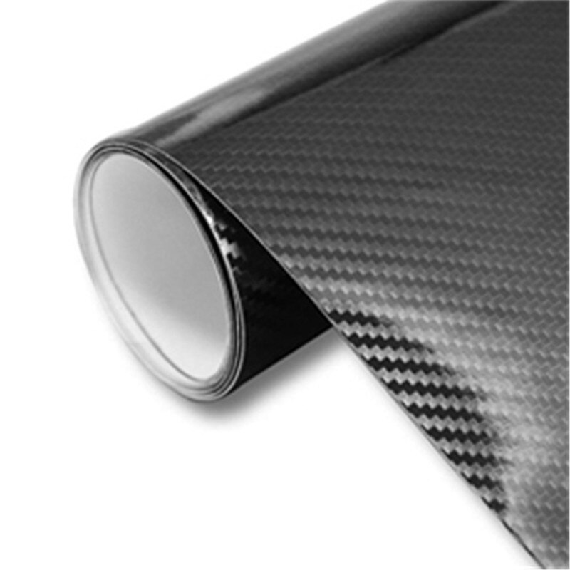 50cm*150cm 6D Carbon Fiber Vinyl Film Gloss Black Vinyl Automotive Wrap Film Self-Adhesive Anti-Collision Film Car DIY Decals