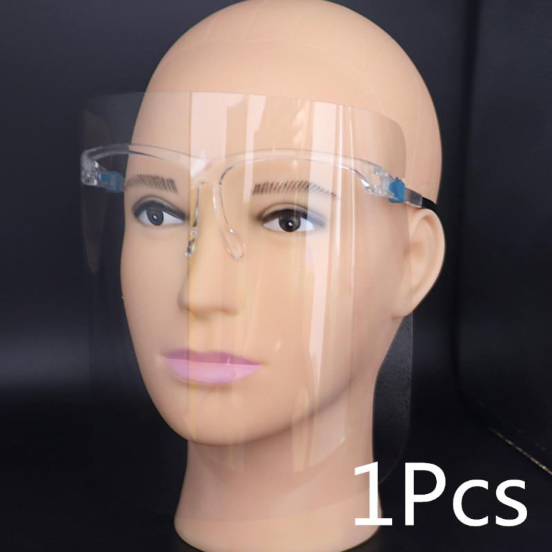 1/2/5 stk sikkerhedsbriller med ansigtsskærm justerbare high-definition gennemsigtige briller vindtæt anti støv anti spyt beskyttelsesbriller: 1 stk