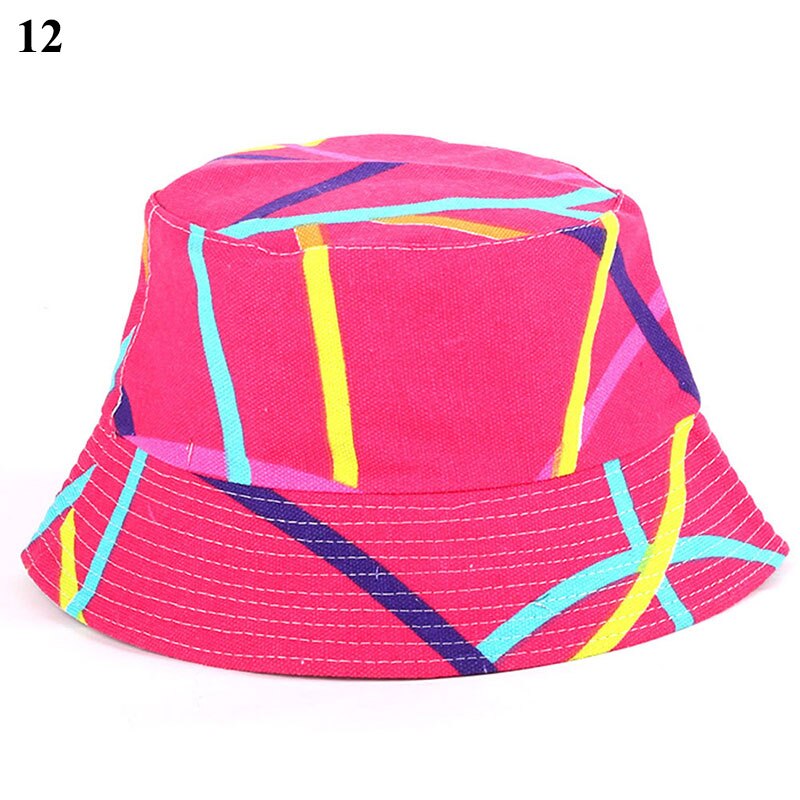 Sun Hat Beach Sunscreen Bucket Cap Unisex Flowers Pattern Bucket Hat Fisherman Hat Travel Beach Round Hats Sunshade Casual Caps: 12