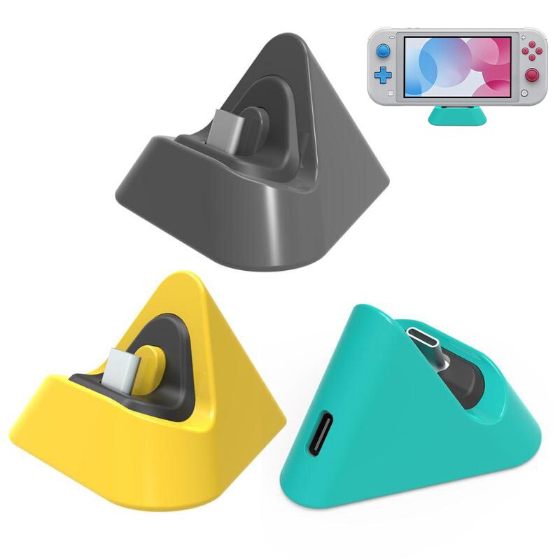 Draagbaar oplaadstation voor nintendo switch lite type c oplaadstation, 3 kleuren oplaadstation, oplaadstation, schakelaar