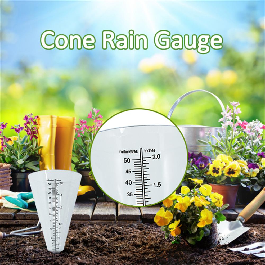 Cone Rain Gauge Measurement Ground Spike Precipitation Garden Conical Rain Gauge For Outdoor Yard Rainfall Measuring Tools