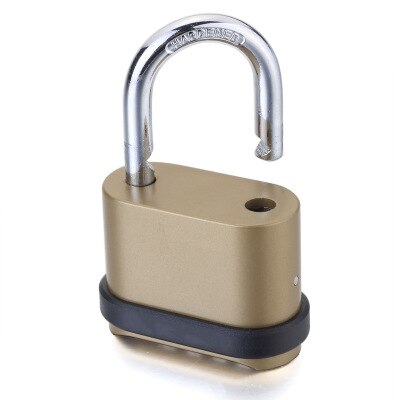 Outdoor Lock No Key 4 Digit Combination Coded Padlock, Waterproof Rustproof Brass Big Size Copper for Fence Warehouse Door Locks