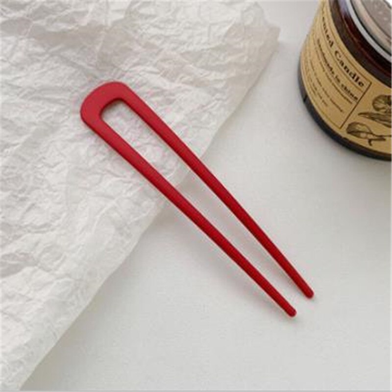 Horquilla en forma de U para el pelo para mujer y niña, pinzas para el pelo en forma de U de estilo francés, pasadores de varillas en U de concha de tortuga, accesorios de peinado: red