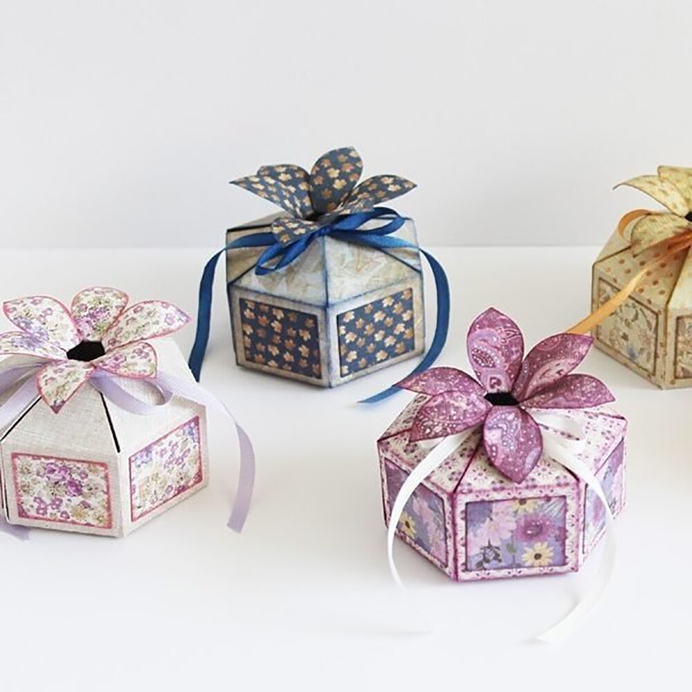 Lychee Life Candy Box Die Cutting Template DIY Cutting Dies Wedding Craft Box Accessiory