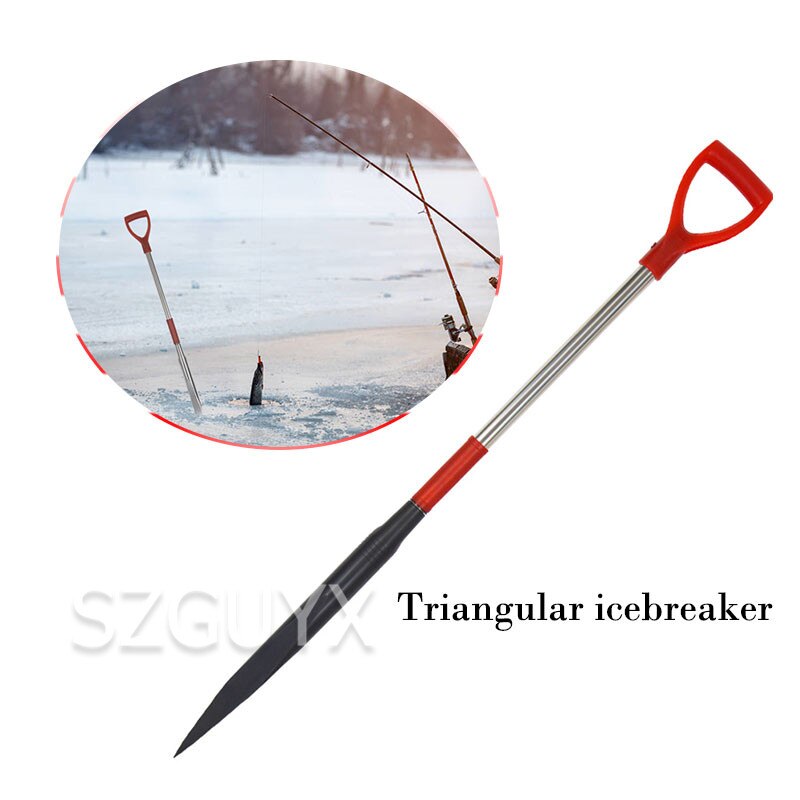 Detachable and portable ice chisel Triangular icebreaker Winter fishing ice tools Ice surface opener