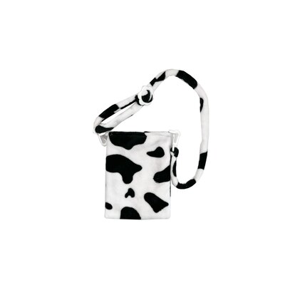 Japanese Harajuku Preppy Style Cow Pattern Girls Bow Lace Cake Skirts High Waist Sweet Mini Kawaii Cool Girl Skirts: Milk Bag / M