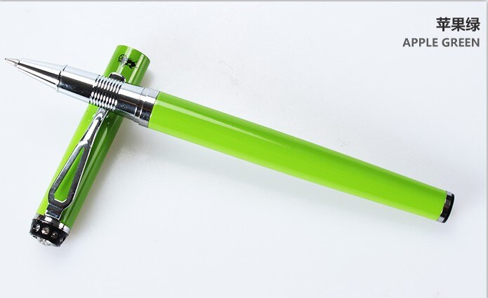 JINHAO 301 stylos à bille en métal de luxe bureau nom d'entreprise écriture argent Clip rouleau stylo à bille étudiant école papeterie Gel Pe: KK