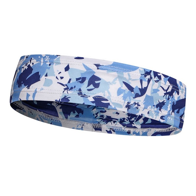 1 pièces camouflage Couple sport bandeau de sueur style européen Turban pour Yoga cyclisme en cours d'exécution: Camo Blue