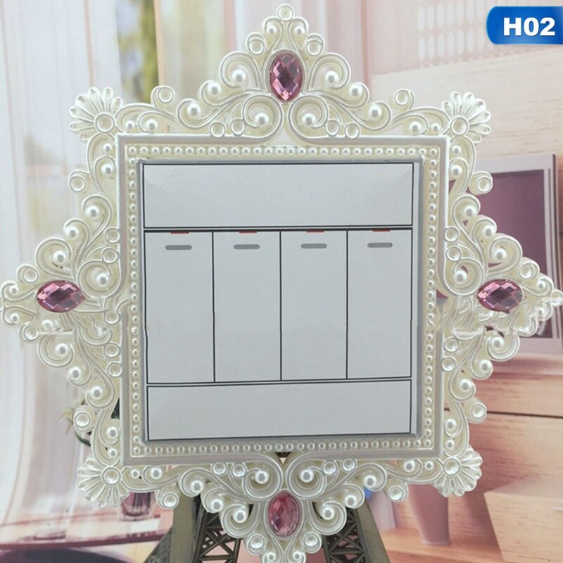 Resin Single Light Switch Surround Socket Finger Plate Panel Cover for Home Office Decoration Wall Sticker: PWS0226H02